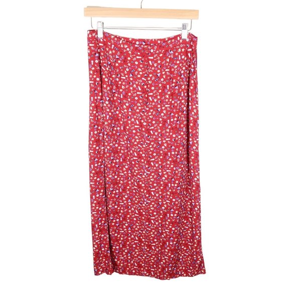 Christopher & Banks Dresses & Skirts - Vintage Nautical Boat Anchor Print Maxi Skirt w Slits Size 8 Christopher & Banks